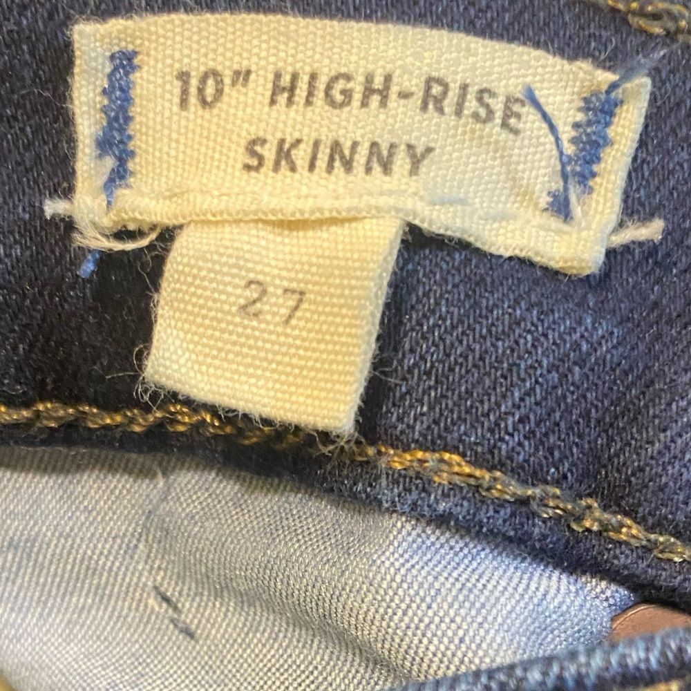 Madewell Dark Wash 10 Inch High Rise Skinny Jeans - Picture 9 of 11